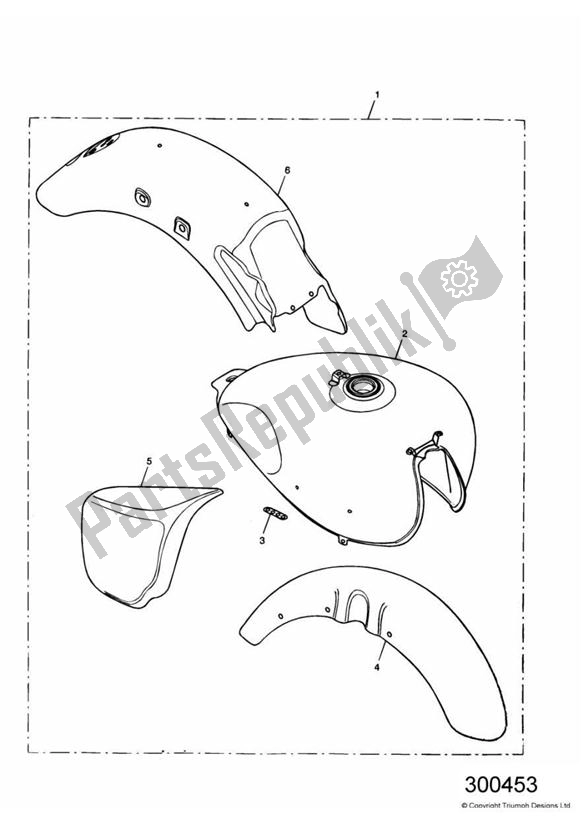 Tutte le parti per il Custom Paint Kit, Colour del Triumph America Carburettor 790 2002 - 2007